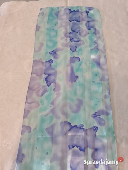 SZALIK błękitny z połyskującym wzorem lekki Uniseks Oborniki