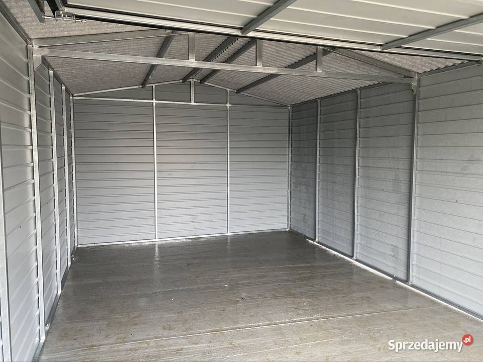 Garaż blaszany dwuspadowy 35x55 Antracyt 7016 Dębica