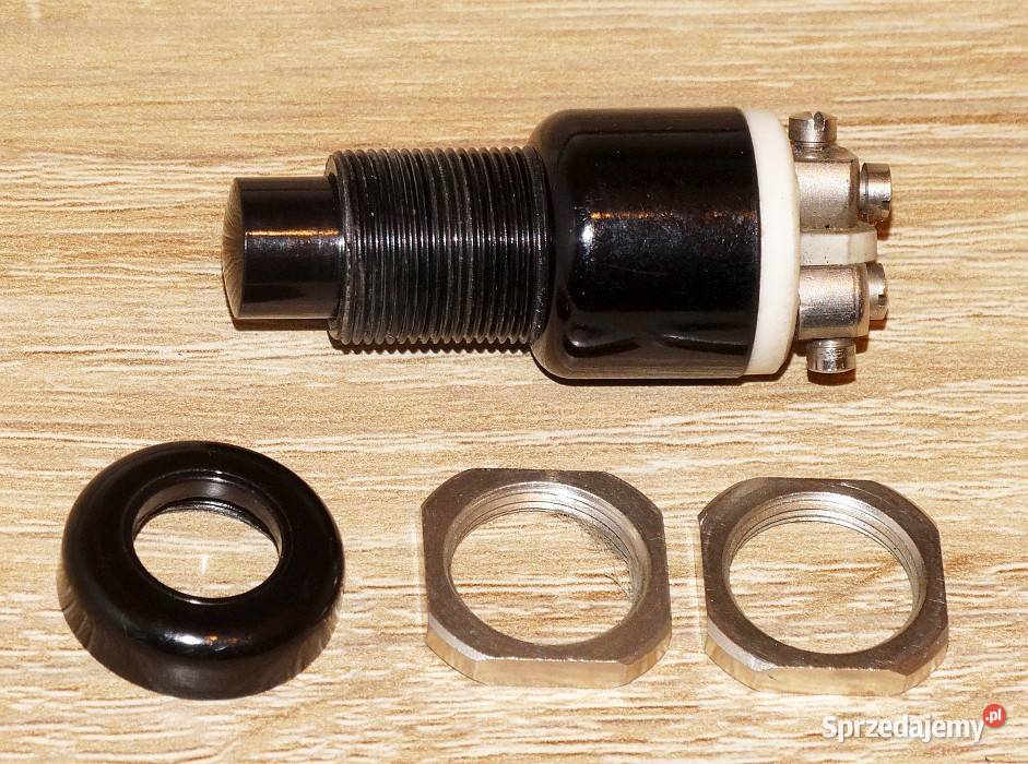 Przycisk bakelitowy monostabilny czarny 36 A 250 Gliwice sprzedam