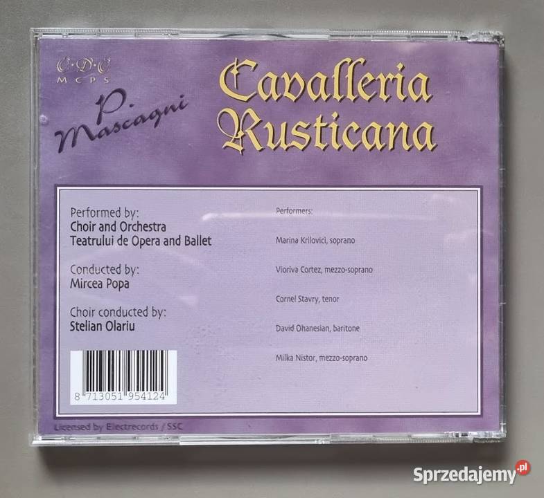 Płyta CD Cavalleria Rusticana Pietro Mascagni Zielona Góra