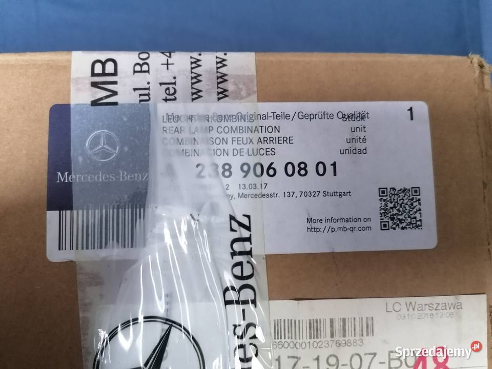 MERCEDES EKLASA COUPE C238 KLASA LAMPA TYŁ LEWY