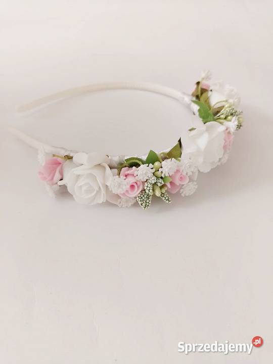 Opaska komunijna kwiatowa na komunię na sesję podkarpackie Jasło