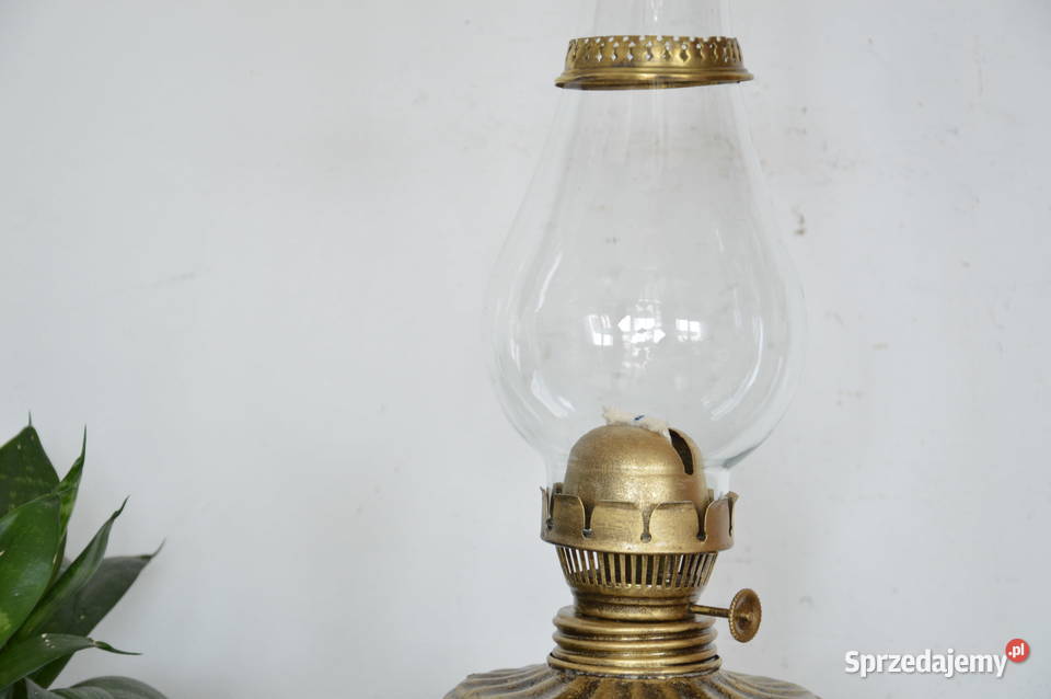 piękna żeliwna LAMPA NAFTOWA b stara Jastrzębie-Zdrój
