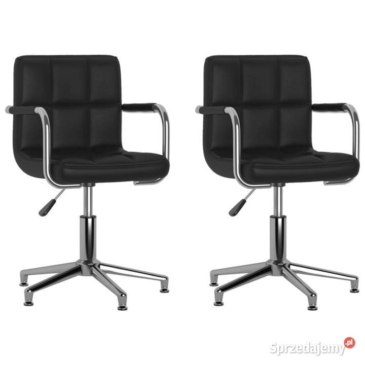 vidaXL Obrotowe krzesła stołowe 2 czarne Warszawa