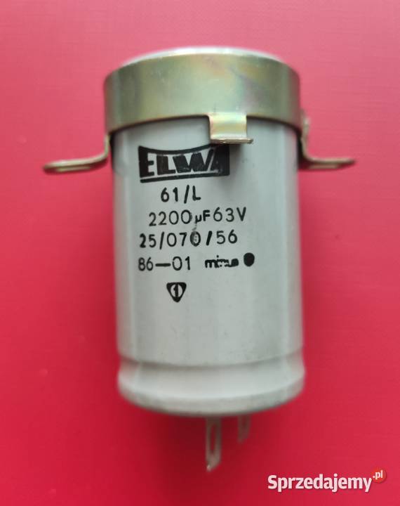 Kondensatory ELWA 2200uF63V 2 z obejmami Warszawa