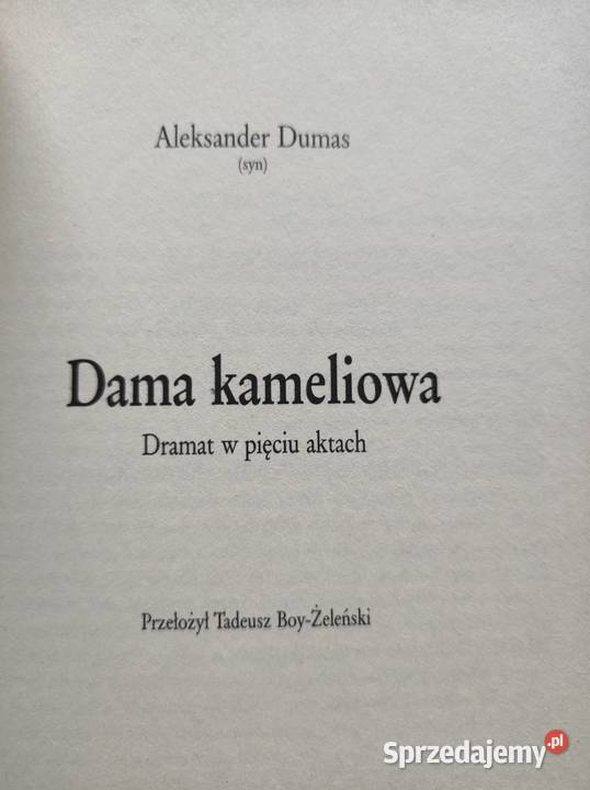Dama kameliowa Aleksandr Dumas kolekcjonerskie Kielce