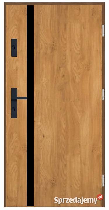 Drzwi wejściowe Grube 72mm Sa8 Black Prawe 90 Ciemniewo