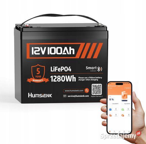 Akumulator LiFePo4 100Ah z bluetooth Tychy