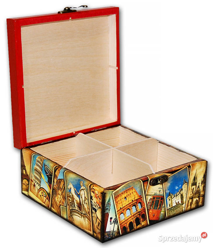 SZKATUŁKA pudełko drewniane TRAVEL PHOTOS Bydgoszcz sprzedam
