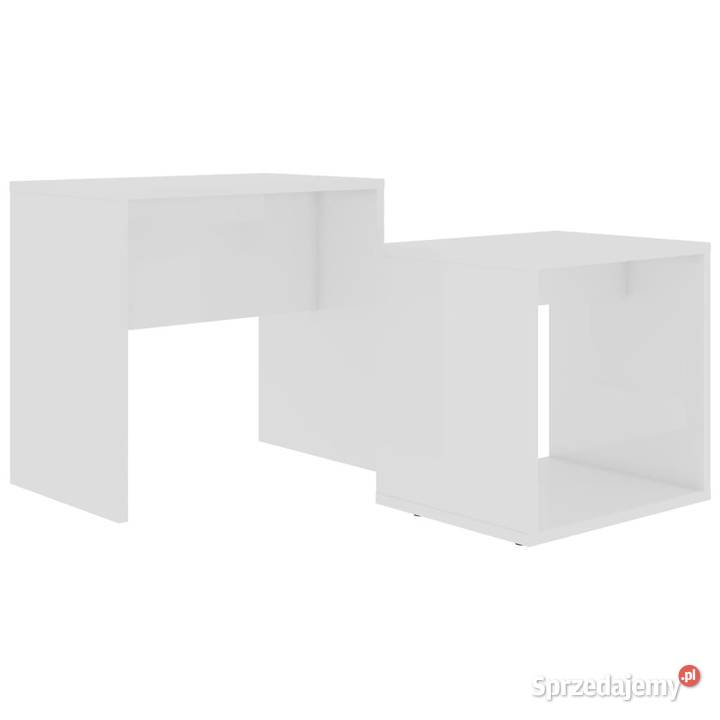 Zestaw stolików kawowych biały 48x30x45 WM802885 Warszawa