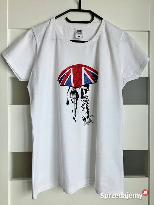 Nowy bawełniany damski tshirt Londyn London Nisko
