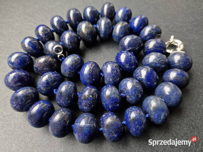 LAPIS LAZULI LAZURYT NASZYJNIK Z PIRYTEM