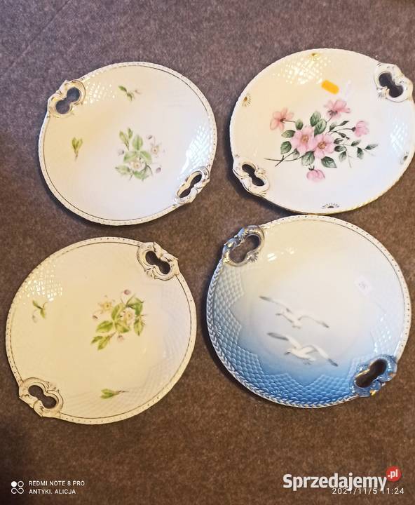 Patera z mewami delfinami i kwiatami Copenhagen Gdańsk