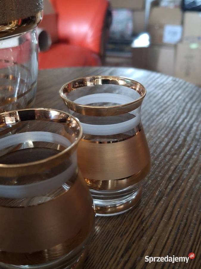 Serwis do alkoholu złocony sprzedam
