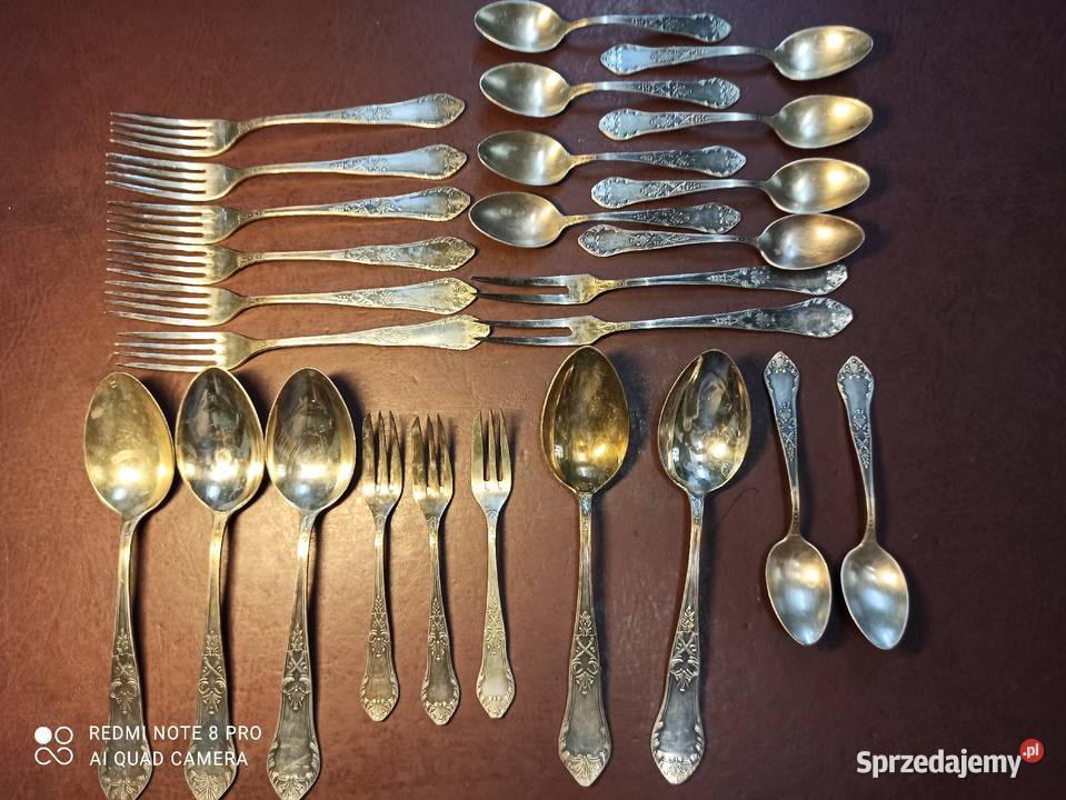 posrebrzane sztućce CCCP 21 Gniezno