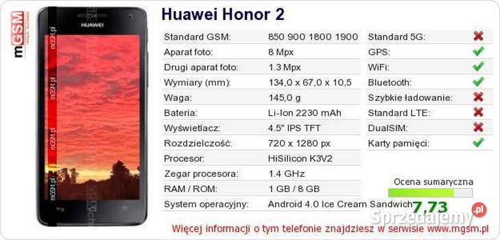 HUAWEI HONOR 2 DUŻY BIAŁY KOMPLET Kraków sprzedam