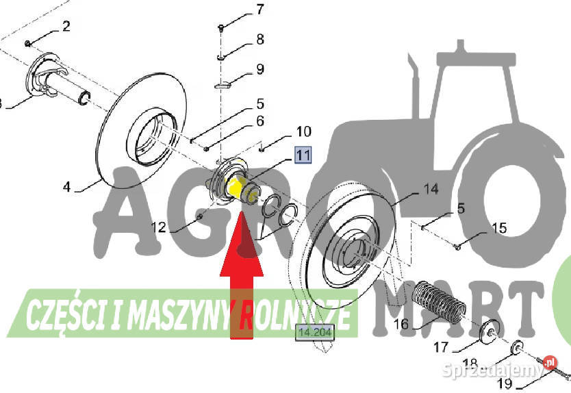 84334439 PIASTA WARIATORA CX GÓRNA CNH Wichrów