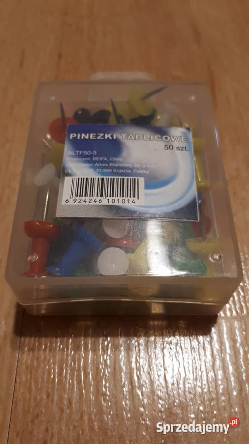Pinezki tablicowe 50 sztuk różne kolory Rybnik