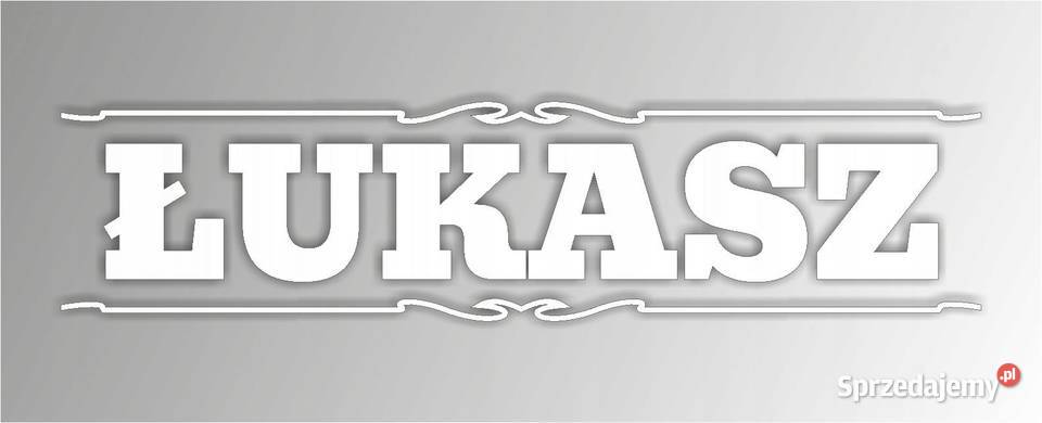 Naklejka imienna z imieniem TIR BUS biała bez