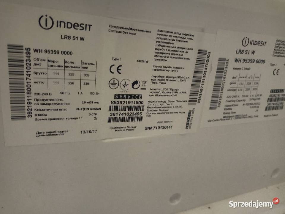 Szuflada półka INDESIT Części i Akcesoria Motycz