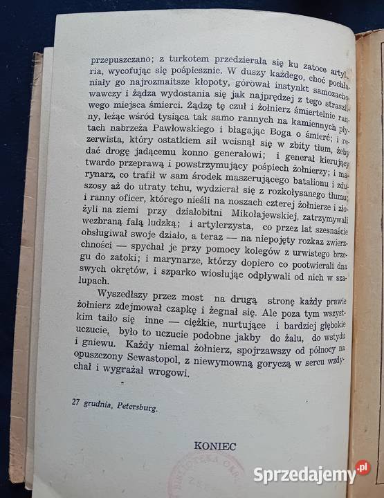Lew Tołstoj Opowiadania sewastopolskie Wyd I Koźminek