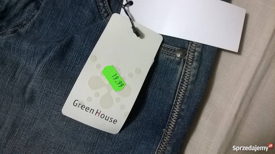 Ciemnnoniebieskie jeansy firmy GreenHouse Bez wzoru Warszawa sprzedam