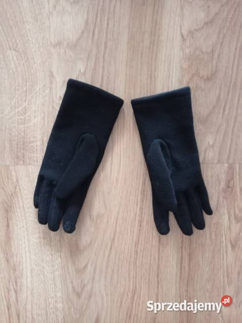 Rękawiczki damskie czarne rozmiar L śląskie Chorzów