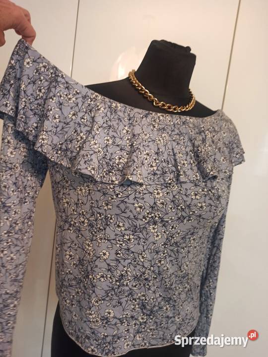 bluzka hiszpanka floral niebieski