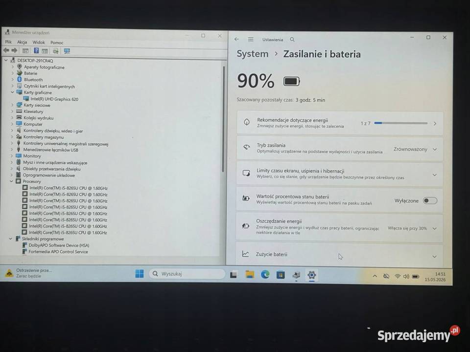 Laptop Lenovo ThinkPad T490 14 Intel Core i5 8 mazowieckie Warszawa