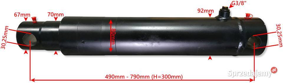 Siłownik Cylinder HYDRAULICZNY SKOK 70x550 SMN1G Solec Kujawski