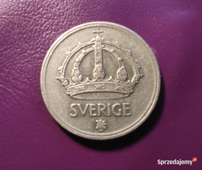 Moneta 50 ORE 1945 G SZWECJA Srebro ŁadnaRzadka Pruszków