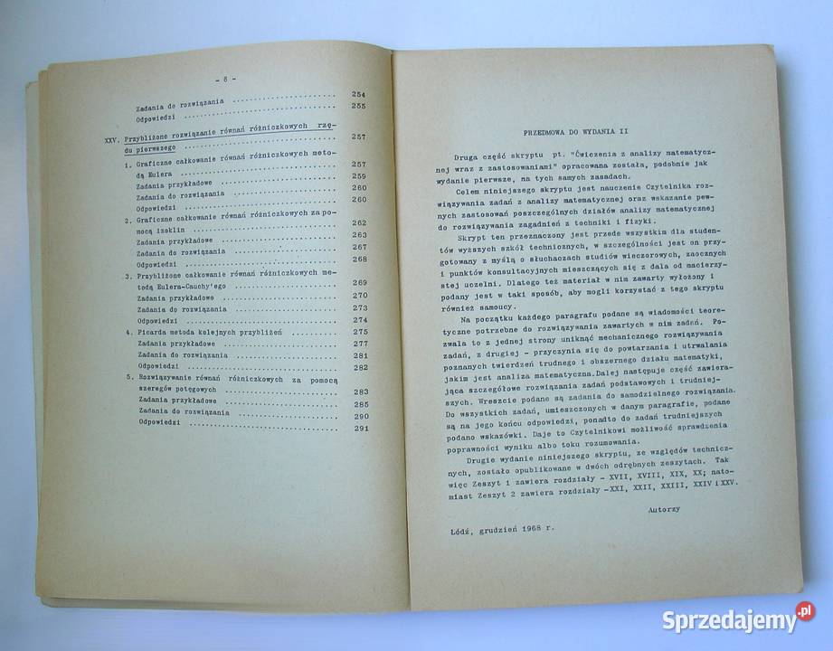 Ćwiczenia z analizy matematycznej z łódzkie Łódź