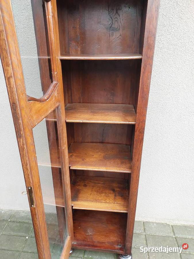 Stary słupek szafka biblioteka witryna dąb Tczew sprzedam