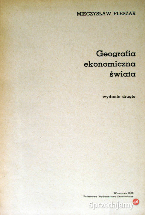 Geografia ekonomiczna świata Kultura i Rozrywka sprzedam