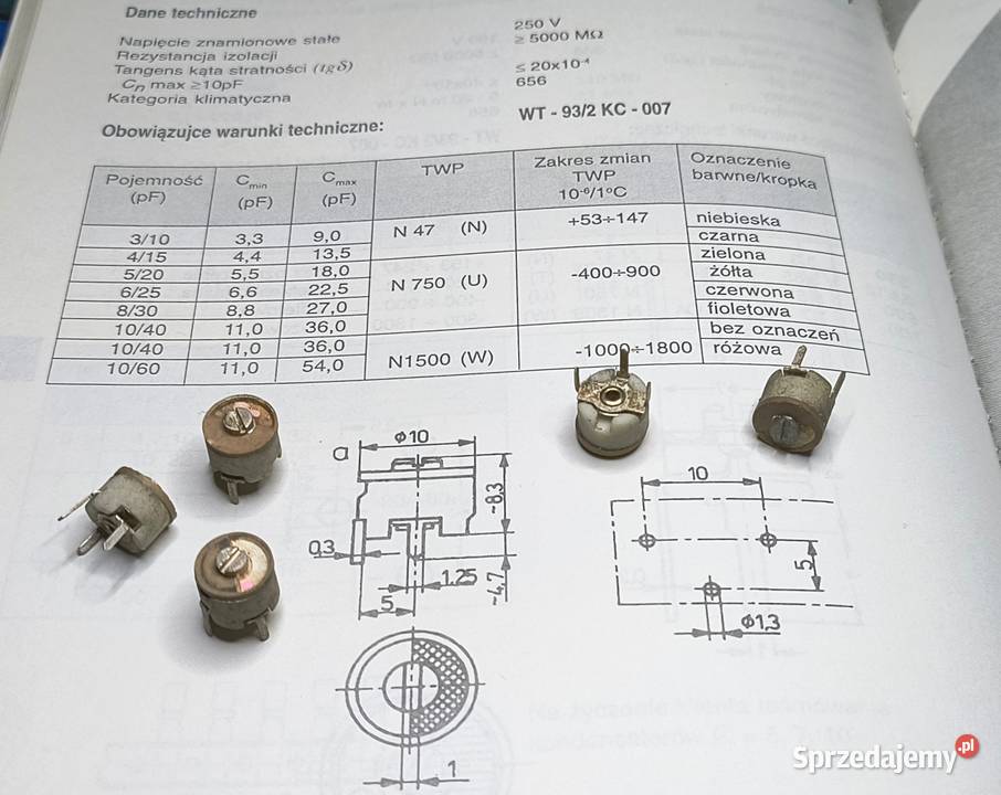 Kondensator trymer KCD 1060 CERAD
