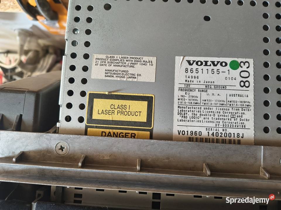 Radio i wzmacniacz Volvo S60 mazowieckie Łajski sprzedam