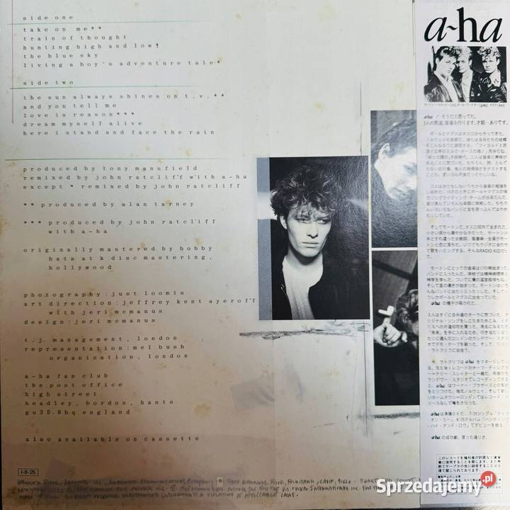 AHa Hunting High And Low EXEX Japan Obi LP 1985 Kraków