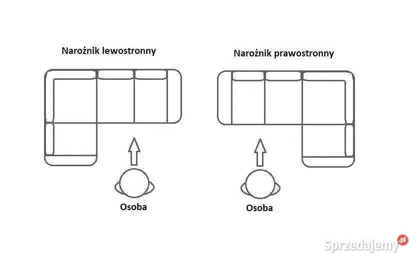 Nowy Narożnik 190x280 Atlanta Skóra CZARNY Ciasna