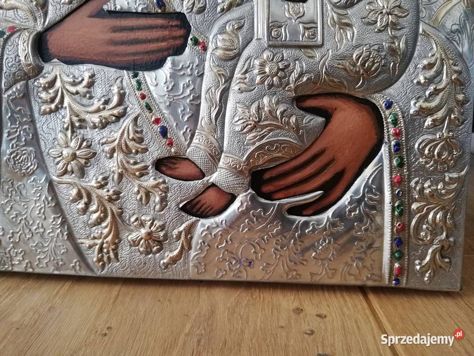 Piękna Ikona Matki Boskiej wskazującej drogę Łódź