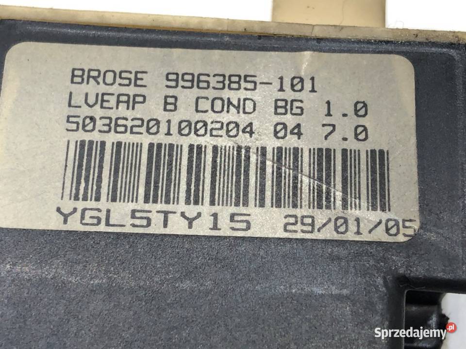 PODNOŚNIK SZYBY LEWY PRZÓD CITROEN C4 I osobowe Wyposażenie wnętrza