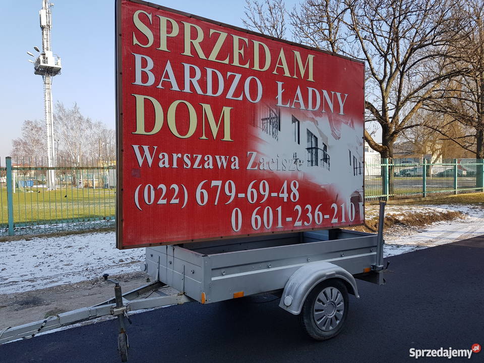 Przyczepa reklamowa mobilna wolno stojąca Warszawa