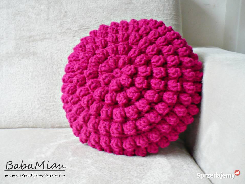 Poduszka okrągła Bubble handmade kujawsko-pomorskie Bydgoszcz