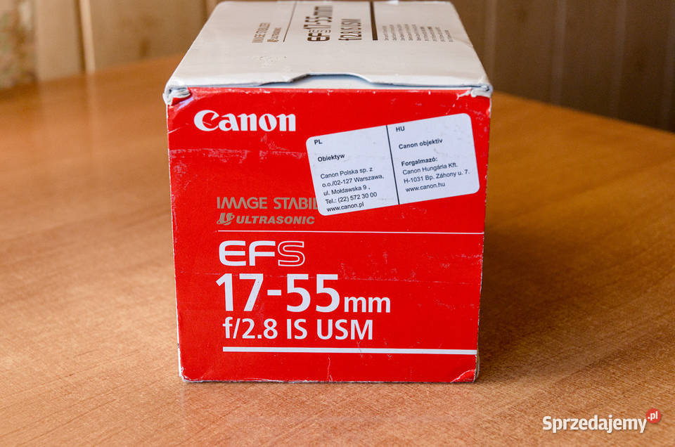 PUDEŁKO na obiektyw Canon EFS 1755mm F28 IS USM Stara Wieś