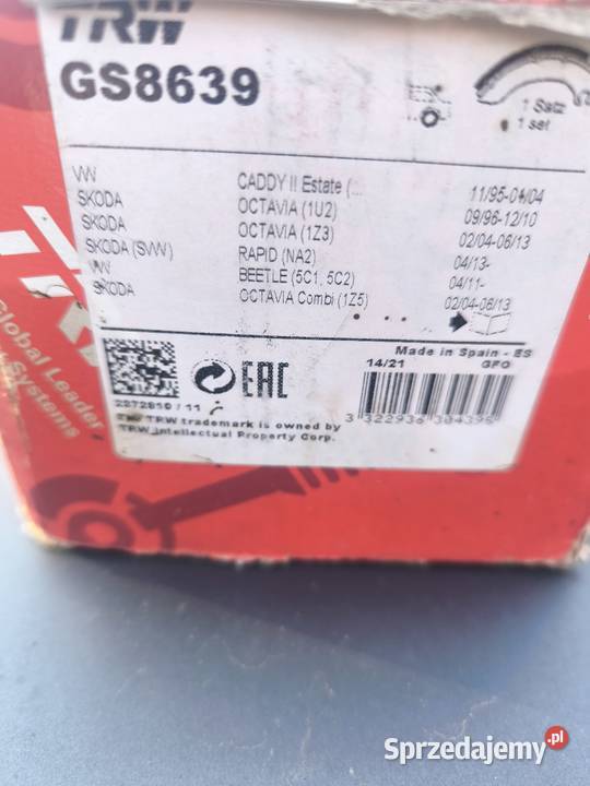 Szczęki hamulcowe nowe skoda octavia 1 osobowe Kruszwica