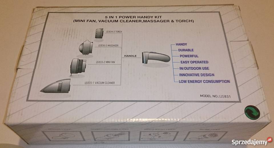 Power Handy Kit 5in1 masażer wentylator latarka śląskie Rogoźnik