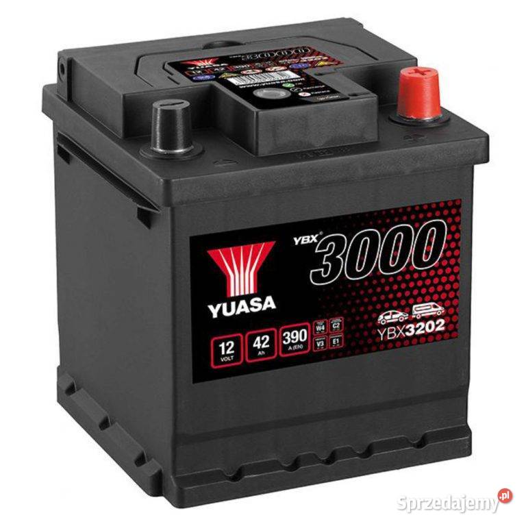 Akumulator Yuasa Standard 12V 42Ah 390A kostka Ostrowiec Świętokrzyski
