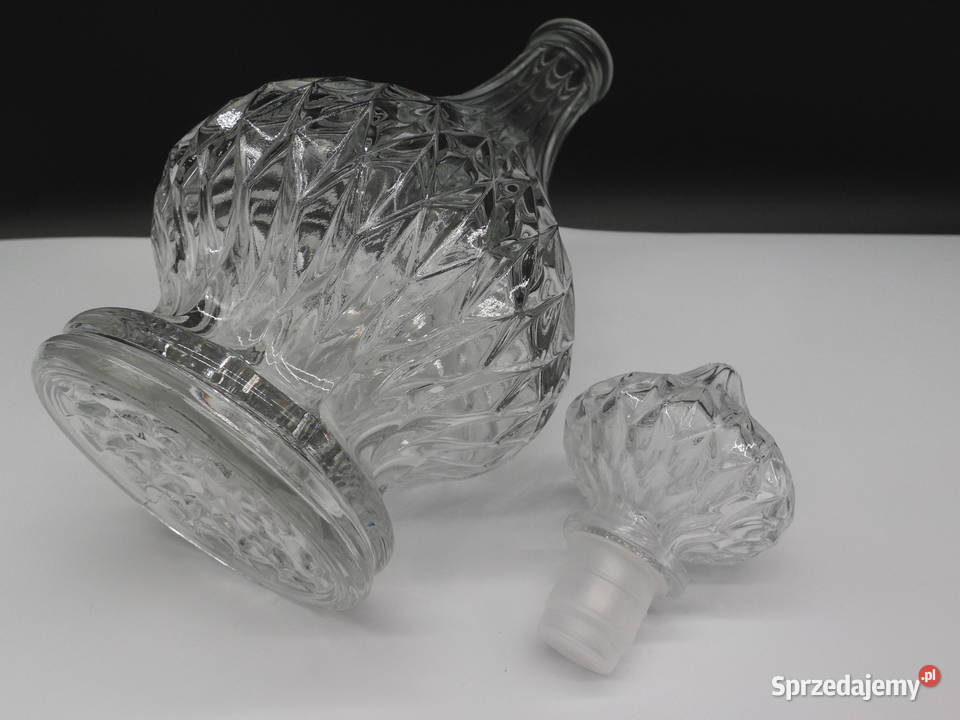 Szklana Karafka do Whisky Nalewek Vintage PRL Raszków