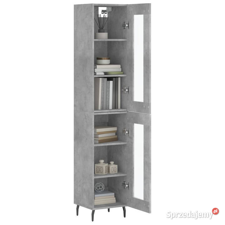 Wysoka szafka szarość betonu 345x34x180 mazowieckie Warszawa sprzedam