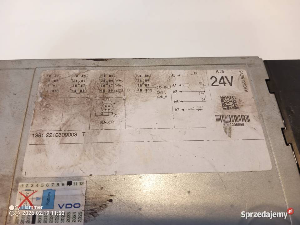 tachograf 24V VDO KIENZLE Warszawa