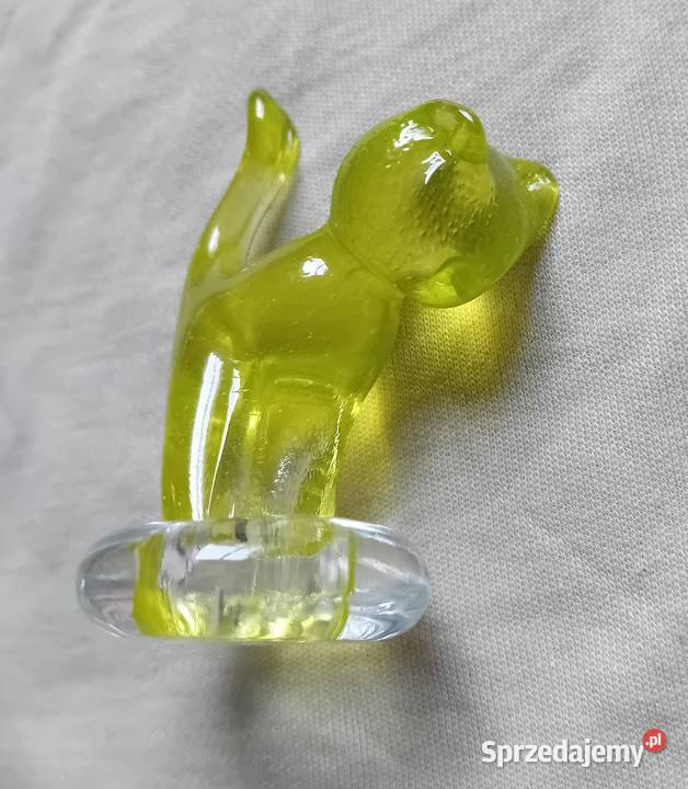 Szklana figurka Kotek w stylu Murano wielkopolskie Koźminek sprzedam